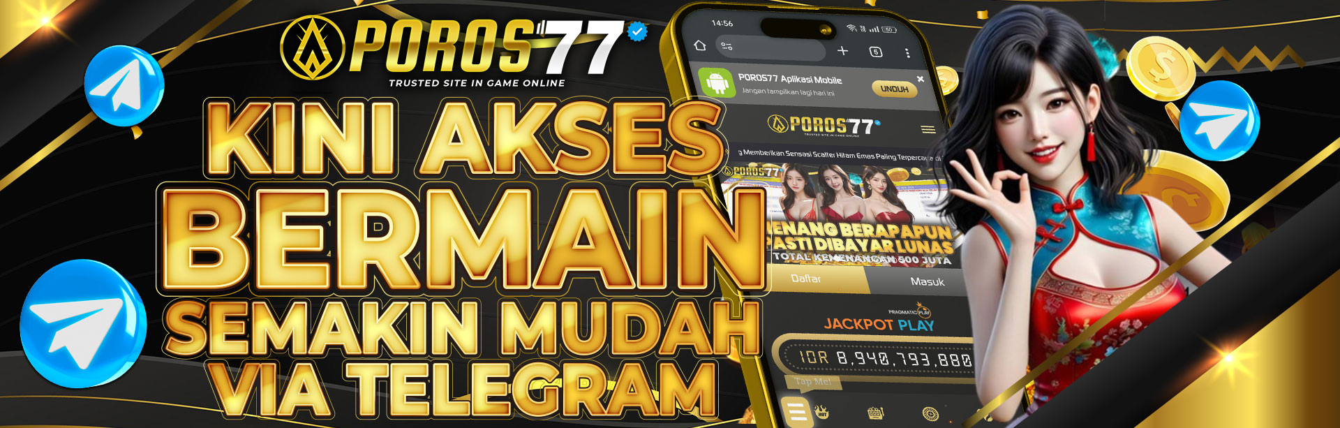AKSES BERMAIN LEBIH MUDAH MELALUI APLIKASI TELEGRAM